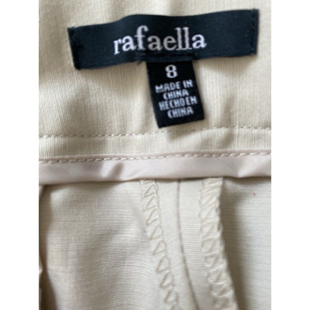 New RAFAELLA Women’s Beige Classic Fit Dress Ankle Pants Size 8 Cotton Blend - Picture 6 of 10